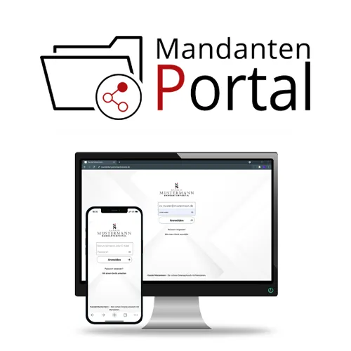 MandantenPortal auf Desktop und Smartphone