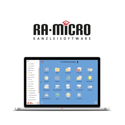 RA-MICRO Kanzleisoftware mit digitaler E-Akte am Arbeitsplatz